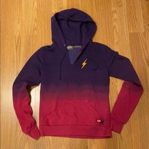 Aviator Nation Purple and Red Hoodie